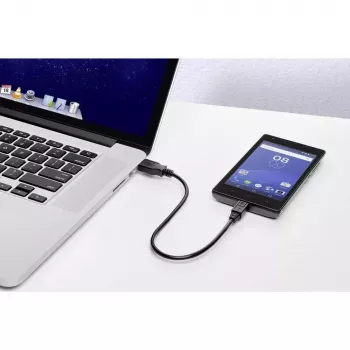 USB kabelis Renkforce RF-4463076 0,3 m USB A–Micro-USB B melns