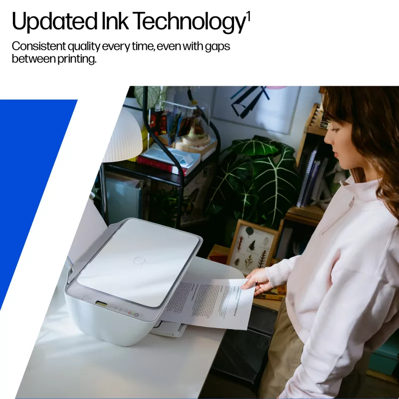 HP DeskJet 2922 bezvadu daudzfunkcionālā krāsu printeris, termiskā tintes druka, krāsu drukāšana, 4800 x 1200 DPI, krāsu kopēšana, A4, balta