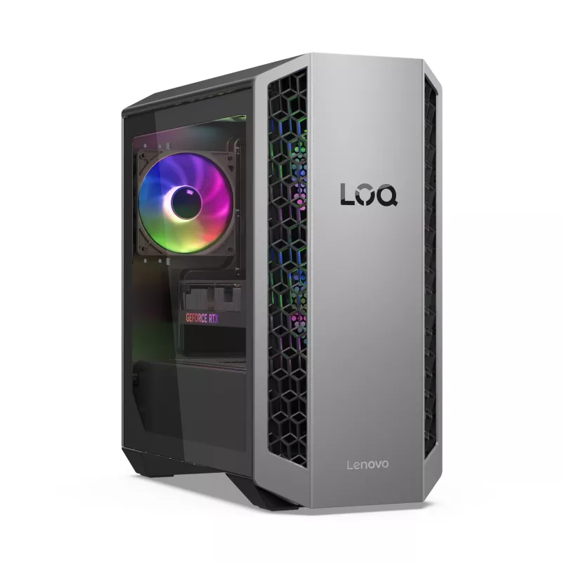 Lenovo LOQ Tower 26ADR10 AMD Ryzen™ 7 8745HX 32 GB DDR5-SDRAM 1 TB SSD NVIDIA GeForce RTX 5070 Windows 11 Home PC Melns
