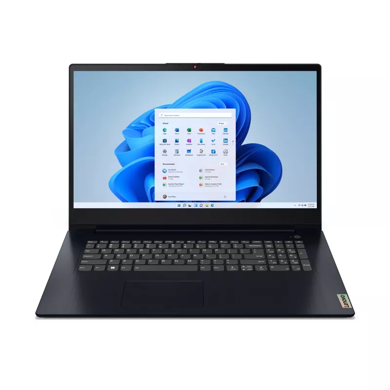 Lenovo IdeaPad 3 17ABA7 AMD Ryzen™ 5 5625U klēpjdators 43,9 cm (17,3 collas) Full HD 16 GB DDR4-SDRAM 512 GB SSD Wi-Fi 6 (802.11ax) Windows 11 Home vācu valodā zils