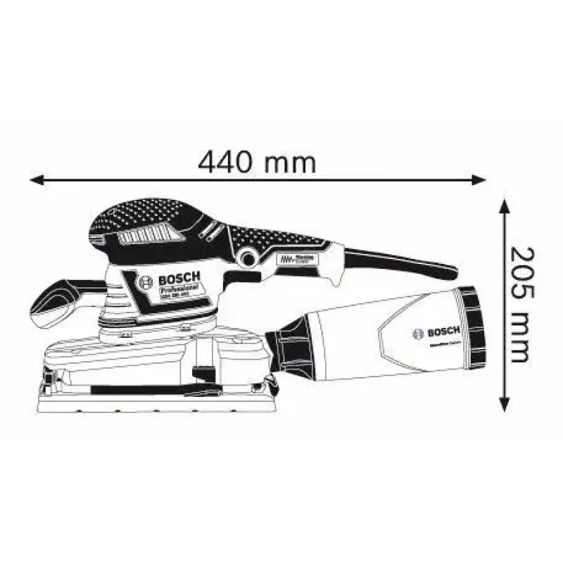 Bosch GSS 280 AVE Professional orbitālie slīpmašīna 11000 RPM 22000 OPM