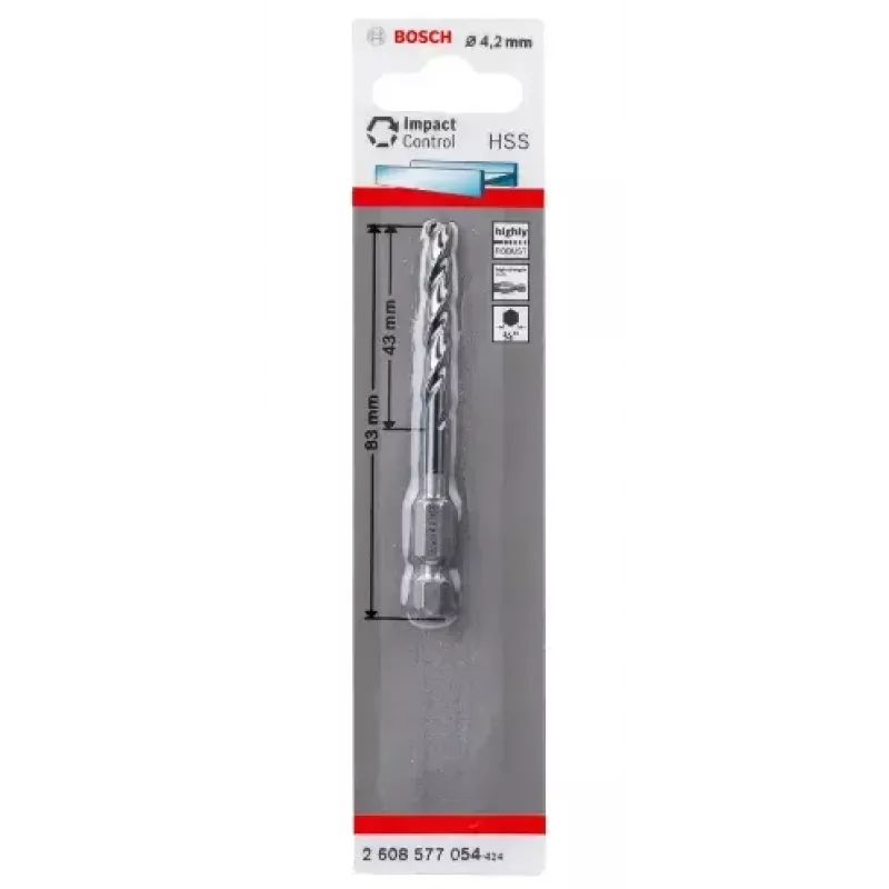Vītveida urbis Bosch HSS 4,2 mm
