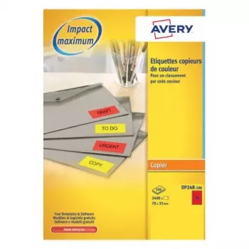 Pašlīmējoša printera etiķete AVERY DP24R-100