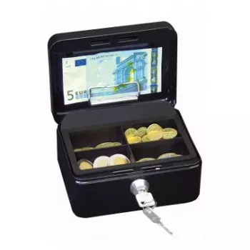 Skaidras naudas/biļešu kaste Wedo 145121H Melna