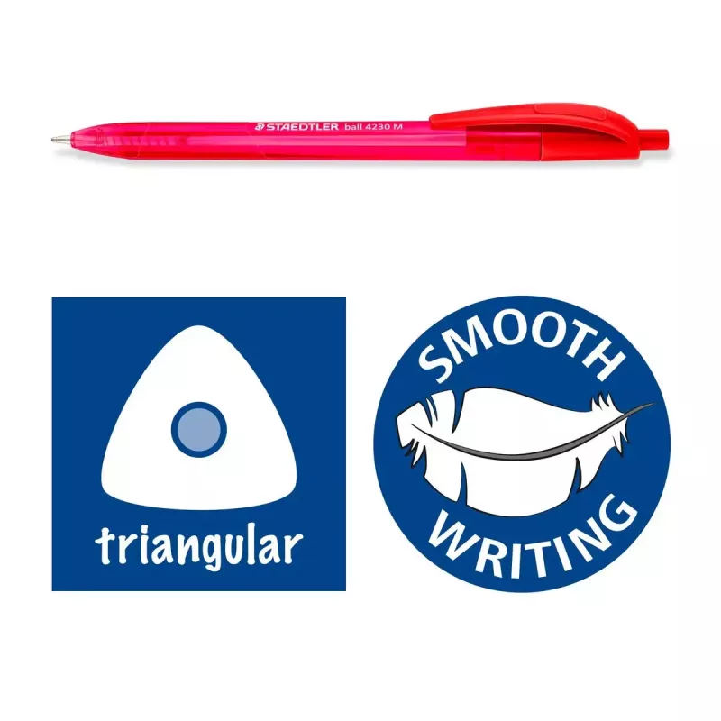 Uzspraužama izvelkama lodīšu pildspalva Staedtler Ball 4230 Multicolour 8 gab.
