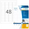 Inkjet labels HERMA A4 45.7x21.2 mm balta paper matt 1200 pcs