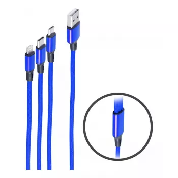 USB kabelis ShiverPeaks BS14-50071 1.2 m USB A/USB C Micro-USB B Zils