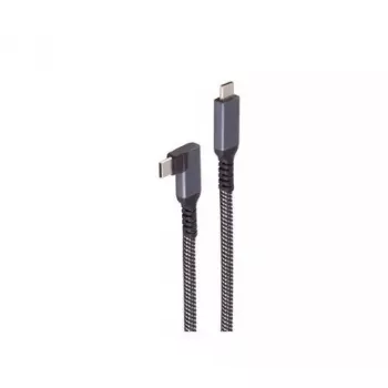 USB C–USB C kabelis ShiverPeaks BS14-75017, USB 3.2 Gen 2 (10 Gbit/s), 2 m, melns/baltss