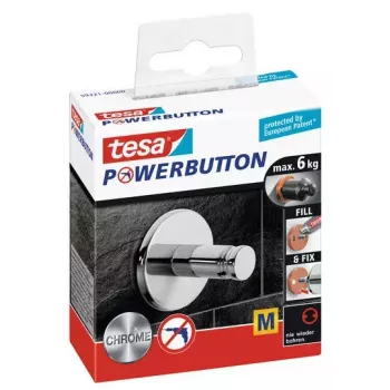 Universāls āķis TESA Powerbutton 59321 Hroms