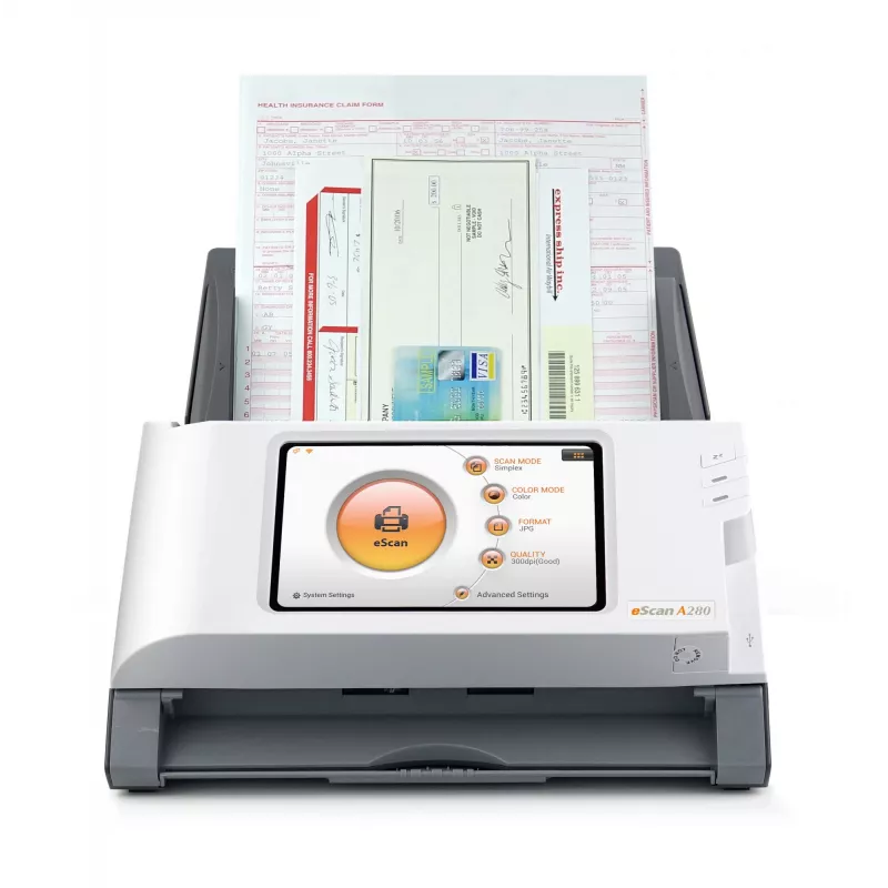 Plustek eScan A280 Essential ADF skeneris 600 x 600 DPI A4 melns, balts