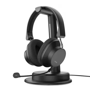Hama BT-900 austiņas ar vadu un bezvadu, galvas lentes, birojam/zvanu centram, USB-C, Bluetooth, uzlādes statīvs, melns