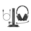 Hama BT-900 austiņas ar vadu un bezvadu, galvas lentes, birojam/zvanu centram, USB-C, Bluetooth, uzlādes statīvs, melns