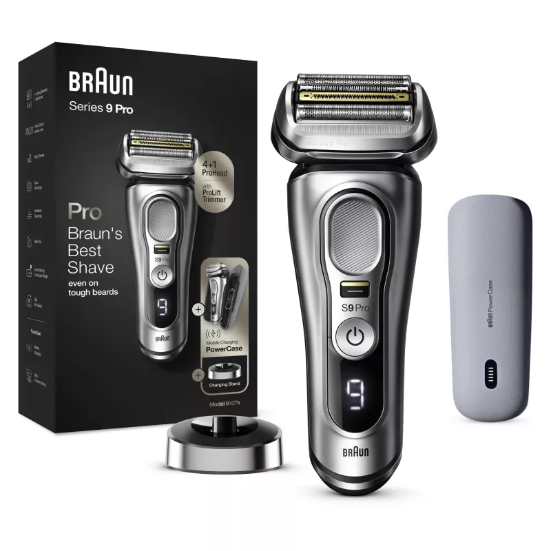 Braun Series 9 Pro 81744531 vīriešu skuveklis, folijas skuveklis, trimeris, sudraba krāsā