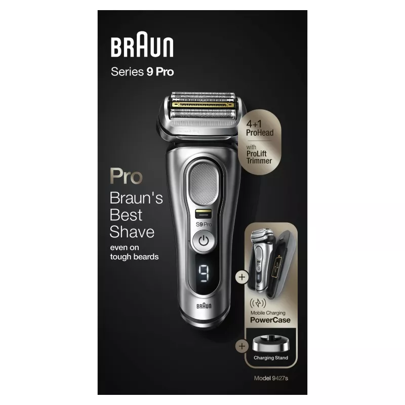 Braun Series 9 Pro 81744531 vīriešu skuveklis, folijas skuveklis, trimeris, sudraba krāsā