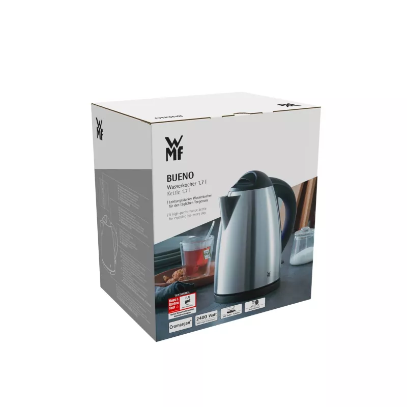 WMF Bueno 0413080011 elektriskā tējkanna 1,7 L 2400 W Melna, nerūsējošais tērauds