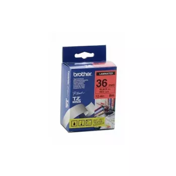Marķēšanas lente Brother TZ-461 melns uz sarkana