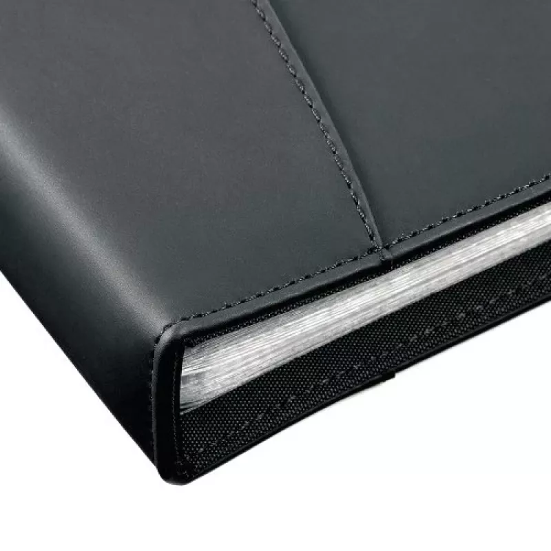 Rexel Soft Touch Smooth A4 demonstrācijas mape, 24 kabatas, melna