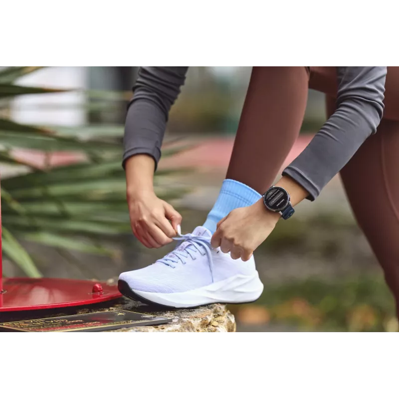Viedpulkstenis Amazfit W2558GL2N — 1,32 collu (3,35 cm) AMOLED 466×466 px, GPS, 365 mAh, silikona siksniņa (zila)