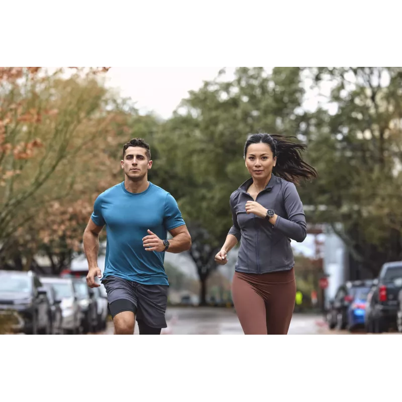 Viedpulkstenis Amazfit W2558GL2N — 1,32 collu (3,35 cm) AMOLED 466×466 px, GPS, 365 mAh, silikona siksniņa (zila)