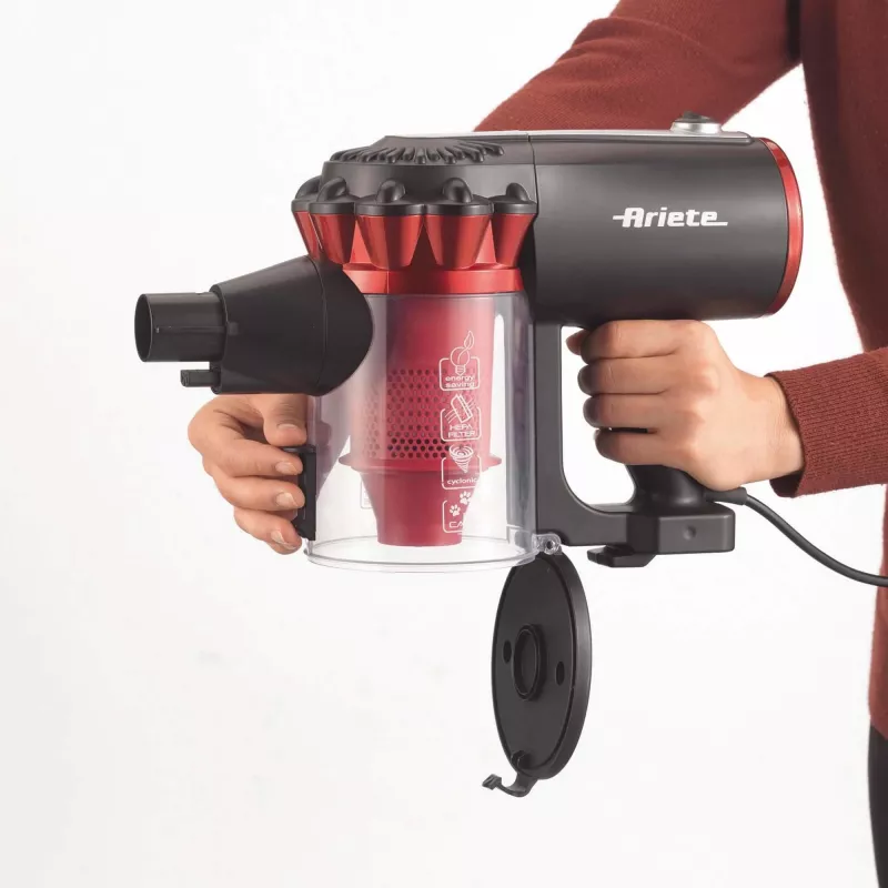 Ariete 2759/11 2-in-1 stick vacuum AC Dry HEPA Bagless 600 W Melns, Red