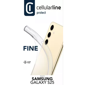 Cellularline Fine - Galaxy S25, Cover, Samsung, Galaxy S25, 16.1 cm (6.36 collas), Caurspīdīgs