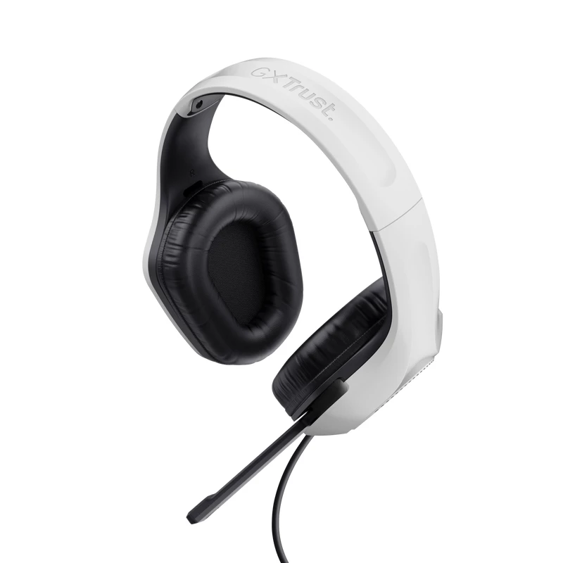 Trust GXT 415PS ZIROX austiņas ar vadu, galvas lentes tipa, spēlēm, melnas, baltas