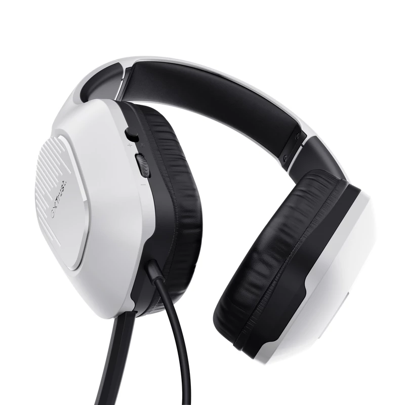 Trust GXT 415PS ZIROX austiņas ar vadu, galvas lentes tipa, spēlēm, melnas, baltas
