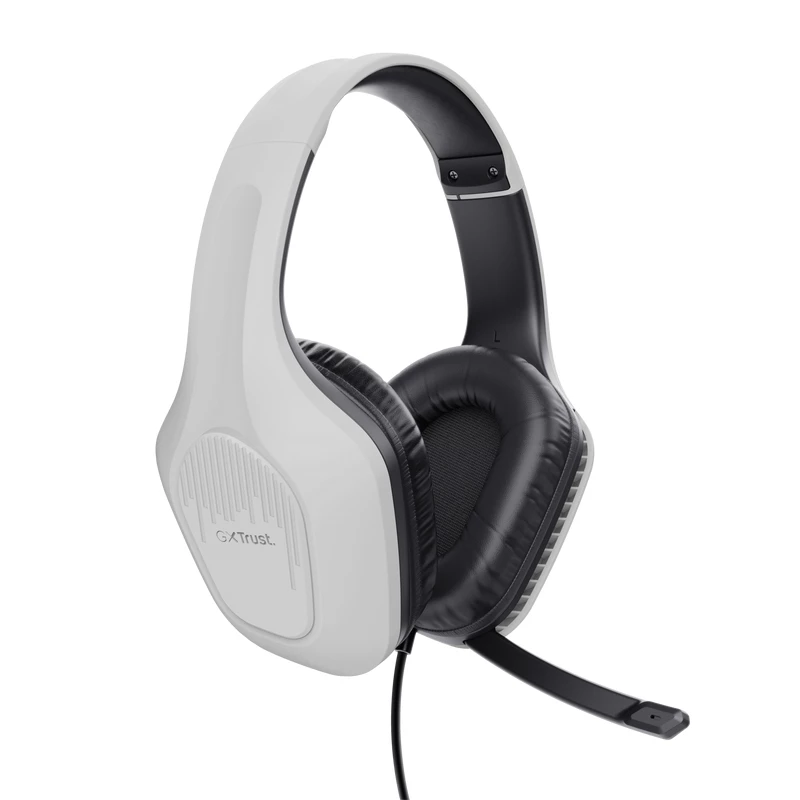 Trust GXT 415PS ZIROX austiņas ar vadu, galvas lentes tipa, spēlēm, melnas, baltas