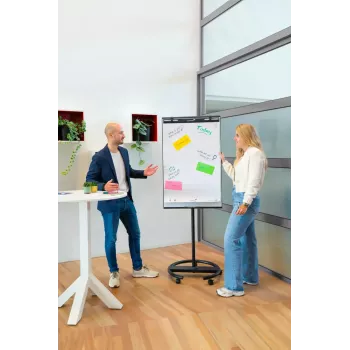 Mobilais stends ar apaļu pamatni Legamaster SKETCH EASY — tērauds, 5 riteņi, 720×600 mm