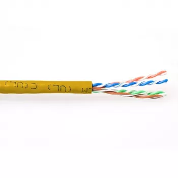 komutācijas kabelis ACT CAT6A U/UTP PVC 305 m dzeltens