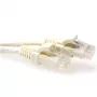 ACT Ivory 0.25m U/UTP CAT6 komutācijas kabelis ar aizsargātiem savienotājiem un RJ45 spraudņiem