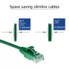 ACT zaļa 0,5 m LSZH U/UTP CAT6 datu centra plānais patch vads ar aizsargātiem RJ45 savienotājiem