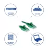 ACT zaļa 0,5 m LSZH U/UTP CAT6 datu centra plānais patch vads ar aizsargātiem RJ45 savienotājiem