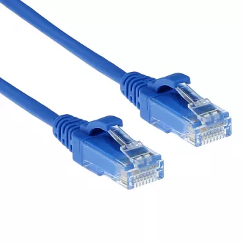 ACT zils 10 m LSZH U/UTP CAT6 datu centra plānā savienojuma kabelis ar aizķeršanās novēršanu un RJ45 savienotājiem