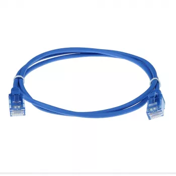 ACT zils 10 m LSZH U/UTP CAT6 datu centra plānā savienojuma kabelis ar aizķeršanās novēršanu un RJ45 savienotājiem