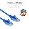 ACT zils 10 m LSZH U/UTP CAT6 datu centra plānā savienojuma kabelis ar aizķeršanās novēršanu un RJ45 savienotājiem