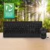 ACT bezvadu tastatūras un peles komplekts (Qwerty), klusa klikšķināšana, videi draudzīgs, izgatavots no pārstrādātiem materiāliem