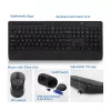 ACT bezvadu tastatūras un peles komplekts (Qwerty), klusa klikšķināšana, videi draudzīgs, izgatavots no pārstrādātiem materiāliem