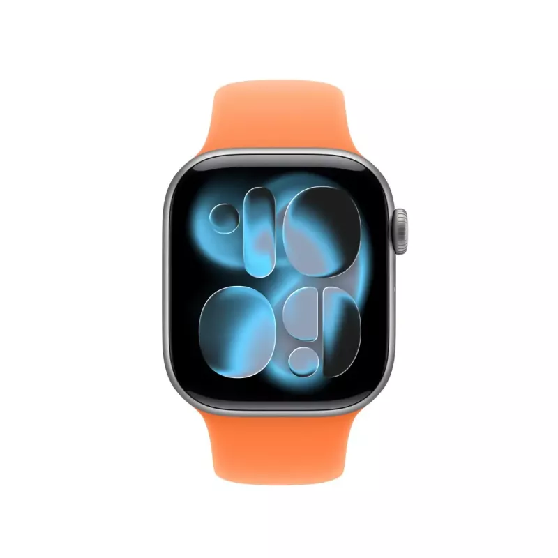 Apple 42mm aproce Clementine Sport Band S/M — oranža, plaukstas locītavai 130–180 mm