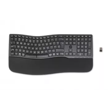 HP 680 Comfort Dual-Mode tastatūra, pilnizmēra (100%), bezvadu, RF bezvadu + Bluetooth, QWERTY, melna