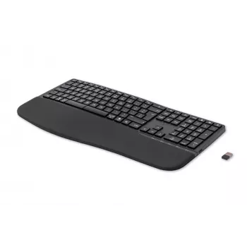 HP 680 Comfort Dual-Mode tastatūra, pilnizmēra (100%), bezvadu, RF bezvadu + Bluetooth, QWERTY, melna