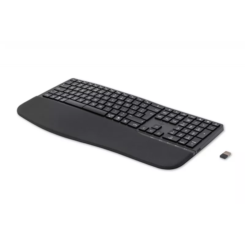 HP 680 Comfort Dual-Mode tastatūra, pilnizmēra (100%), bezvadu, RF bezvadu + Bluetooth, QWERTY, melna