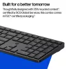 Tastatūras un peles komplekts KINGSTON 490C — pilna izmēra bezvadu (RF + Bluetooth), melns, ietver peli