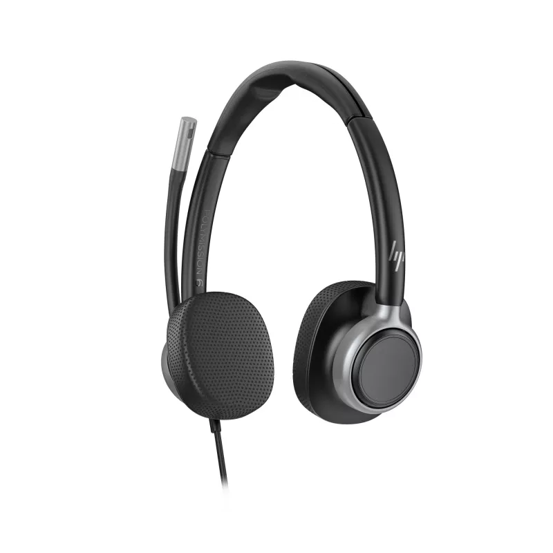 Vadu stereo USB austiņas HP Poly Mission 625 — apkārtauss, 147 g, USB savienojums (bez oriģināla iepakojuma)