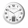 Sienas/galda pulkstenis Unilux 100340853 — kvarca, apaļš, metāliski sudrabots, Ø 31 cm, baterijas AA/AAA