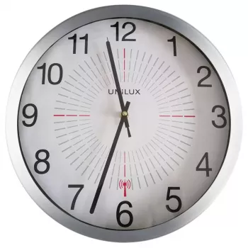 Kvarca sienas pulkstenis Unilux Outdoor Round — 35,5 cm diametrs, AA baterija, 1,5 V