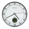 Sienas/galda pulkstenis Unilux 400094592 — Kvarca, apaļš metāliski sudraba, Ø 30 cm, Baterija AA/AAA