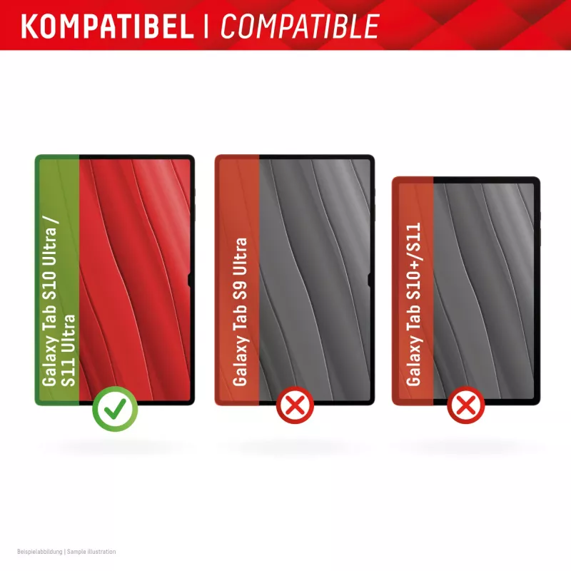 Displex planšetdatora stikls (9H) Samsung Galaxy Tab S10 Ultra/S11 Ultra, Eco montāžas rāmis, neplīstošs