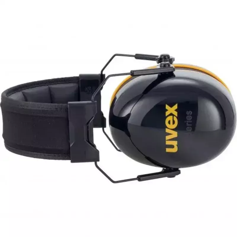 Uvex K20 galvas lentes aizsargbrilles melnas dzeltenas celtniecībai