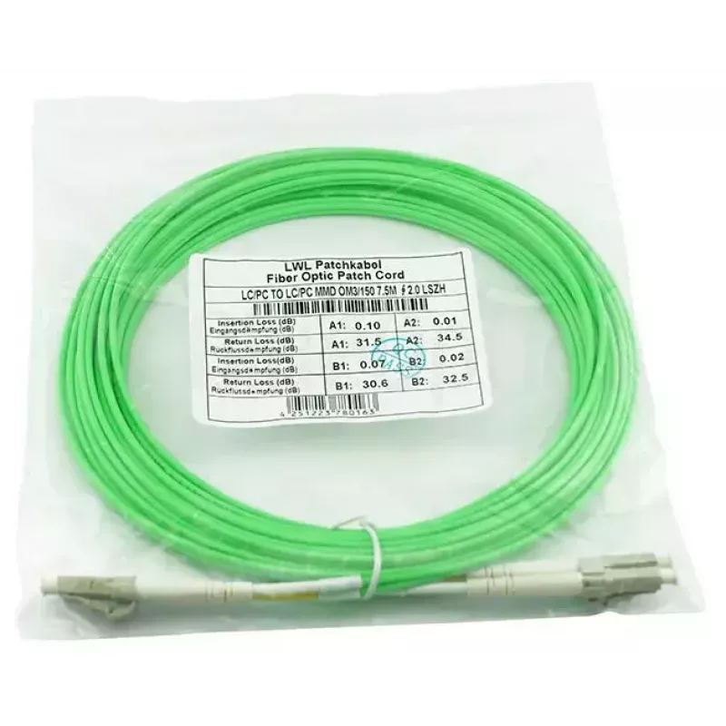 Optiskās šķiedras kabelis BlueOptics SFP3131GU15MK LC OM5 15 m zaļš